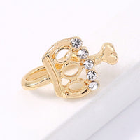European And American Golden Love Heart Nose Ring Mini Heart-shaped Crown