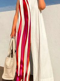 Fashionable Wide Leg Printed Jumpsuit