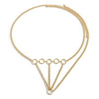 Punk Hollow Ring Chain Bikini Clothing