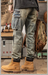 Spring And Autumn Retro Slim Fit Straight Leg Casual Pants