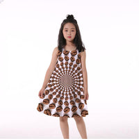3D Rainbow Print Girls' Dress Nightdress