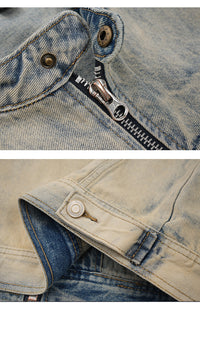 Simple Casual Denim Coat For Men