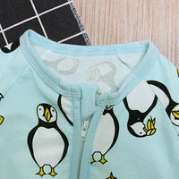 Boys And Girls Penguin Long Sleeve Jumpsuit