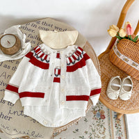 Knitted Coat Strap Romper For Children