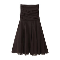 Summer Translucent Pleated Skirt