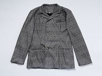 Men's Blazers Slim Fit Plaid Suits Jackets Male Long Sleeve Double-breasted Outerwear Business Casual Coats