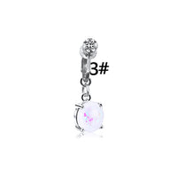 Zircon Heart Moon Butterfly Perforation-free Belly Ring