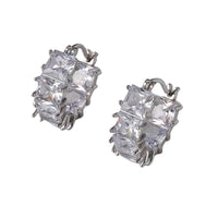 Crystal All-Match Ear Clips Copper-Set Zircon Earrings For Women