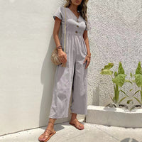 Women's Casual Summer Wide-leg Jumpsuit
