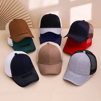 Multi-color Mesh Fabric Breathable Lightweight Sun-protective Adjustable Simple And Fashionable Baseball Cap Suitable For Sports, Travel And Outings
