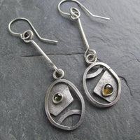 Creative And Elegant Personality Geometry Oval Long Earrings