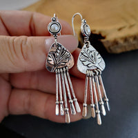 Popular Inlaid Pearl Tassel Earrings