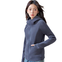 Hooded Sweater Double-sided With Velvet Cardigan Zipper Coat