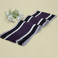 Knitted Warmth And Color Matching Striped Men's Scarf
