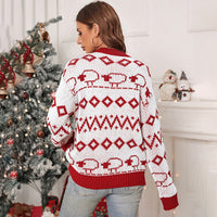Long Sleeve Round Neck Knitted Christmas Sweater