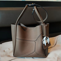 Underarm Bag Contrast Color Basket Handbag Shoulder Crossbody