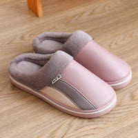 Waterproof Slippers Plush Winter Shoes Home Non-slip Bedroom Slippers Women