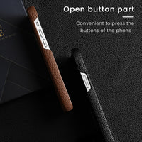 Leather Mobile Phone Case Half Bag Oil Edge Anti-fall