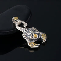 S925 Silver Modeling Item Ornaments Models Do Old Retro Flame Scorpion Thai Silver Pendant