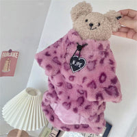 Thick Plush Cat Clothes Warm Pet Hoodie