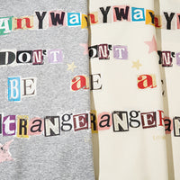 Men's Letters Multicolor Printing Autumn And Winter Couple Loose Long Sleeve Sweatershirt