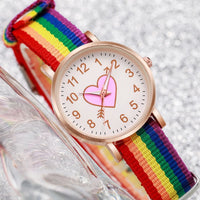 Rainbow Strap Luminous Watch For Women