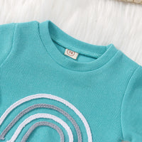 Autumn Rainbow Rope Simple Children's Suit