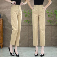 Cropped Suit Pants Women's Straight-leg Pants