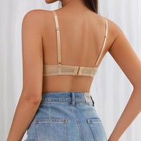 Push Up Comfort Pure Color Mesh Backless Bra