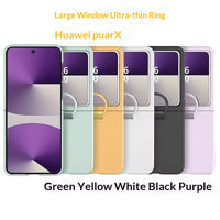 Foldable Phone Case With Large View Window Ultra-thin Ring  Anti-drop Protective Cover