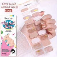 Japanese Style Nail Beauty Gel Stickers Semi-curing French Gel