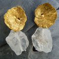 Creative Water Drop Lotus Leaf Earrings