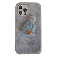 Autumn And Winter Plush Phone Case Candy Color
