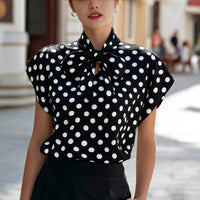 New Style Bow-Knot Collar Elegant Commuter All-Match Shirt For Women