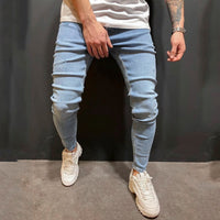 Fashion Trend Men Blue Denim Trousers