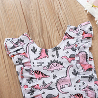 Dinosaur Girls' Printed Swimsuit