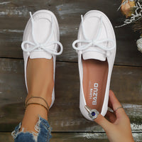 Genuine Leather Soft-Soled Slip-On Loafers Flat Shoes For Middle-Aged And Elderly Women