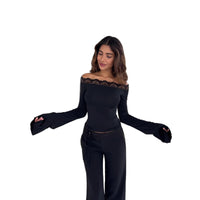 Sexy Off-shoulder Fitted Top For Women