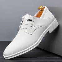 Men's Dress Shoes British Business Soft Leather Pointed Toe