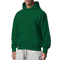European And American Men's Sports Solid Color Fleece Sweater Hoodie