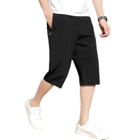 Ice Silk Capri Pants Men's Summer Thin Casual Quick-drying