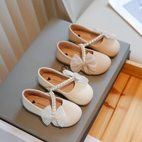 White Pearl Little Girl Baby Princess Shoes