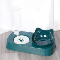 Non-slip Oblique Mouth Plastic Cat Bowl