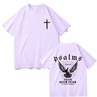 Jesus Faith Over Fear Christian Peace Dove Graphic T-Shirt