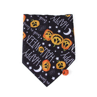 Pet Dog And Cat Halloween Print Triangle Saliva Towel