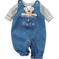 Fashionable Outer Wear Jeans Baby Sleeveless Leotard Outwear