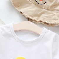 Small And Medium Girls' One-piece Short Sunflower Short Sleeves
