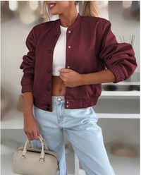 Pocket Cardigan Solid Color Autumn And Winter Corduroy Button Casual Trend Jacket Coat Top