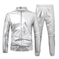 Men's Fashion Performance Wear Performance Costume Gold And Silver Red Blue Trendy Suit