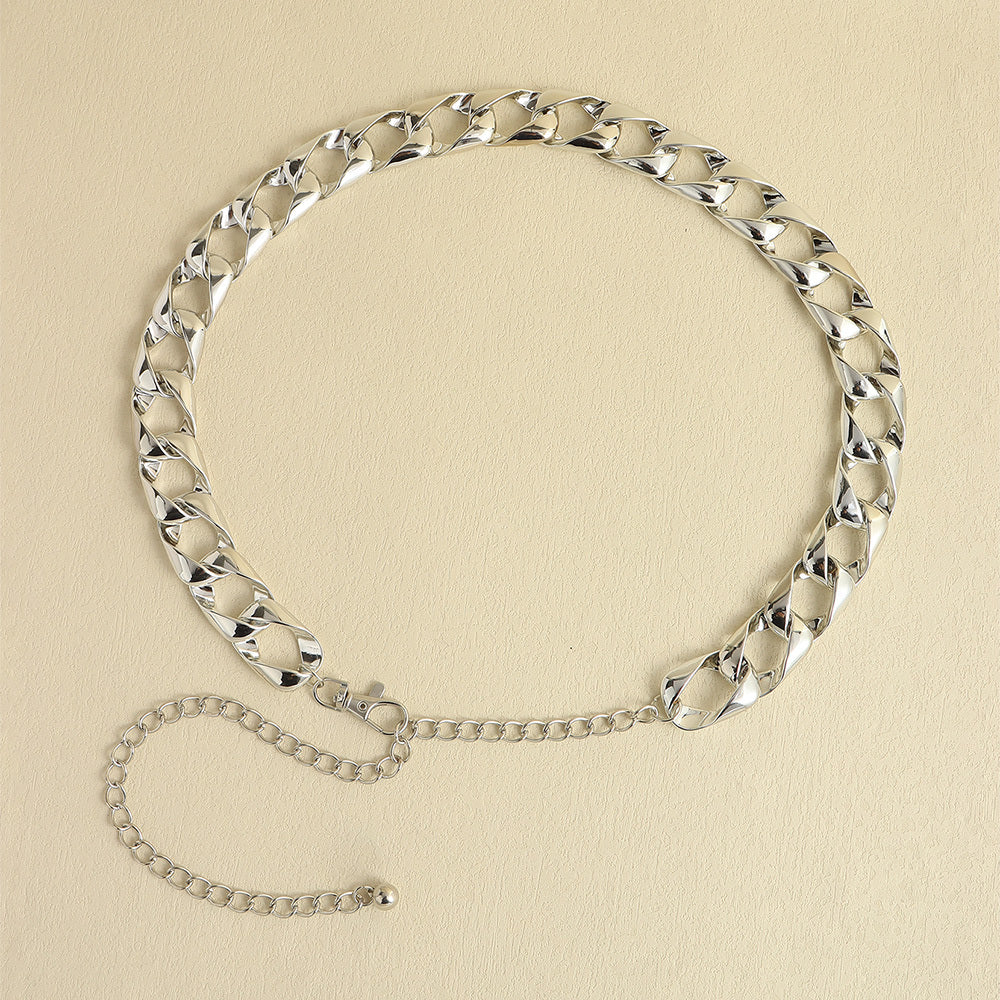 New Waist Chain Acrylic Accessory Belt With Skirt Dress Waist Chain Rectangular X Chain Decorative Waist Seal Body Chain